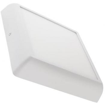 Plafonnier LED 18W Carré en Métal Blanc Neutre
