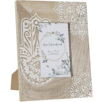 Indian Mangowood Classic Brown Photo Frame – 20x2x25.5 cm – Timeless Elegance