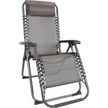 Spetebo Klappbarer Relaxsessel mit Kopfkissen