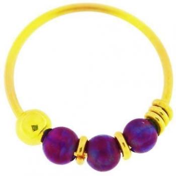 Piercing Anello Naso Viola e Oro