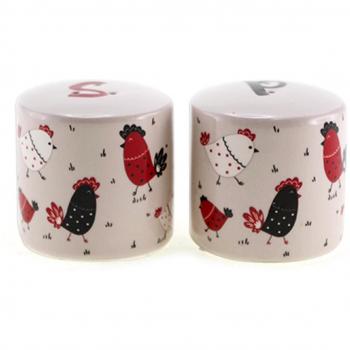 Chickens in Taupe Red