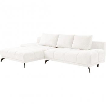 Castala Canapé d'Angle Convertible – Tissu crème, gauche
