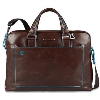 Piquadro Blue Square Leather Briefcase III – 40 cm Laptop Sleeve – Brown