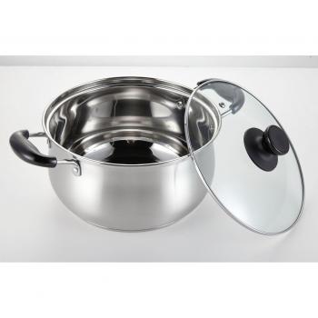 Double Ear Arc Stainless Steel Soup and Milk Pot