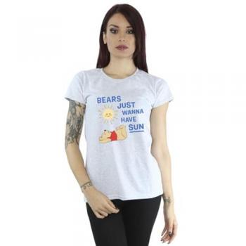 T-shirt Disney Ours Amusants Au Soleil Gris