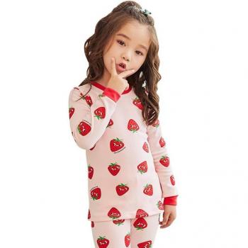 Cute Strawberry Print Nightwear for Girls