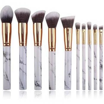 Set de Brochas de Maquillaje con Tapa Jaspeada