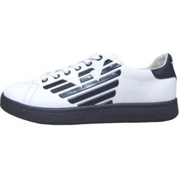 Armani Kids' White Leather Lace‑Up Trainers – UK 4.5