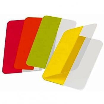 L Twin Index Tabs Permanent 12x40mm Assorted Colours Pack 24