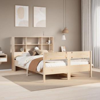 Kiefer Bett mit Regalablage 120x190 cm