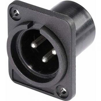 Connecteur XLR noir à 3 pôles Hicon HI-X3DM-P