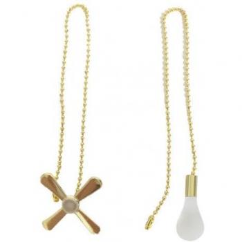 2Pcs Decorative Metal Ceiling Fan Pulls