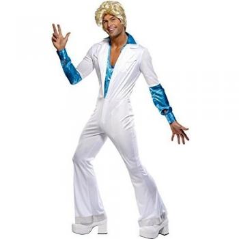 Adult Mens 1970s Disco Man Costume Abba Groovy Fancy Dress Party Outfit