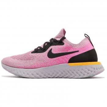 Nike Damen Epic React Flyknit Sneakers, Plum Dust/Black/Pink Blast/Amarillo 001