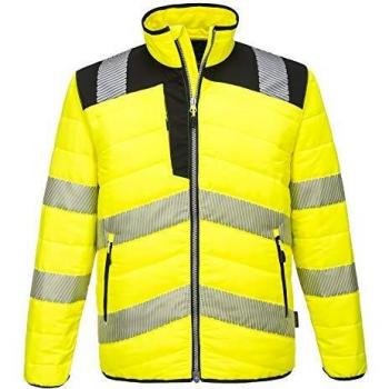 Portwest PW3 Hi Vis Baffle Jacket Yellow / Black M