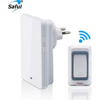 Smart Doorbell with Push Button and Indoor Receiver