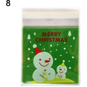 Set de 50 Bolsas Autoadhesivas para Galletas de Navidad