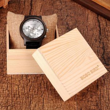 Schlanke Quarz Holz Uhr für Männer mit Datum