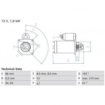 Motor de arranque 0 986 025 040 Bosch
