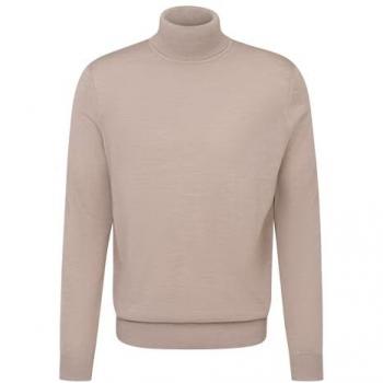 BUGATTI Herrenpullover mit Rollkragen, beige
