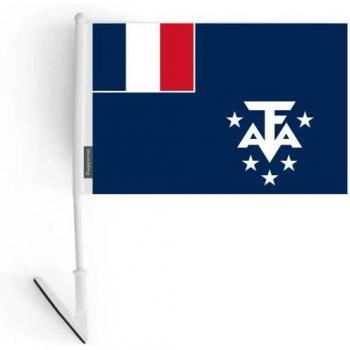 Polyester French Antarctic Drapeau – 14x21 cm, 10 Count – Robust & Easy‑to‑Hang