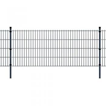 Grey 2‑Meter Farm Fence Panel & Post Set – 2008×1030 mm