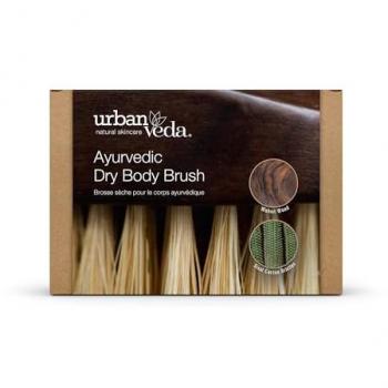 Urban Veda Ayurvedic Dry Body Brush | Walnut Wood & Cactus Fibre