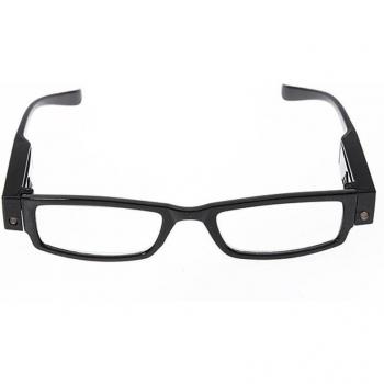 Lunettes de lecture avec lumière LED noir +2,5 dioptries