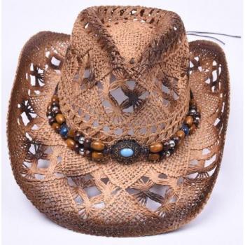 Wide Brim Western Cowboy Straw Hat