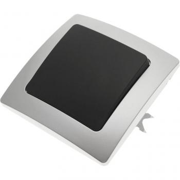 Poussoir design Lille gris et argent