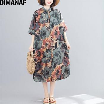 DIMANAF Bequemes Sommerkleid für Frauen