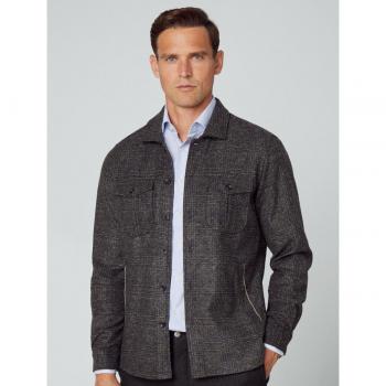 Camisa Hackett Hombre con Cuadros Marrones y Estilo Classic
