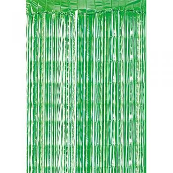 Vibrant Green Metallic String Curtain – 2.5 × 1 m