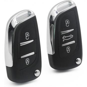 Jingyuqin 2/3 BTN Modified Flip Remote Car Key Shell Case for Citroen C2