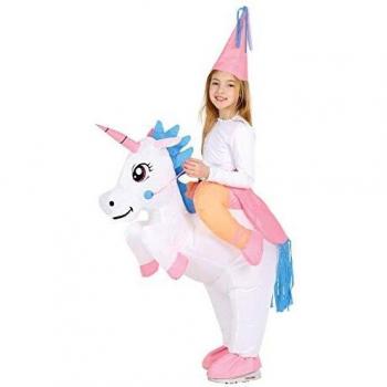 Disfraz de Hada Montando Unicornio Inflable para Niña