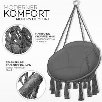 Poltrona Outdoor Antracite Tillvex – Ampli Cuscino