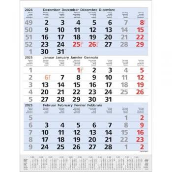 Korsch Verlag Terminkalender 3-Monats-Planer Comfort Blau 2025