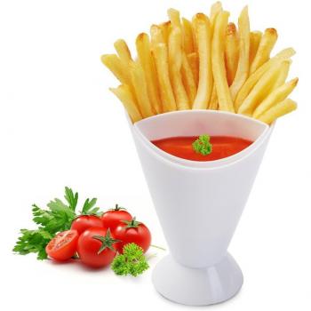 White Plastic Ketchup Dip Cup