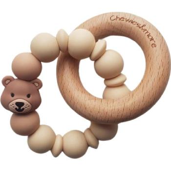 Softwood Bear Teether with Silicone – Navaho Cream