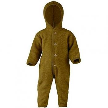 Engel Combinaison bébé en laine polaire, capuche, 62/68 cm, Mélange de safran