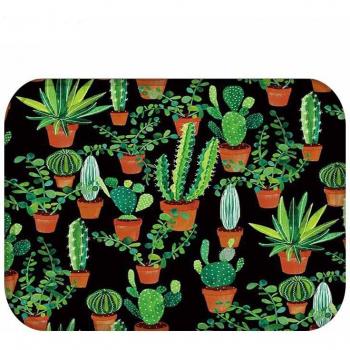 Tapis extérieur en daim motif cactus tropical Monstera