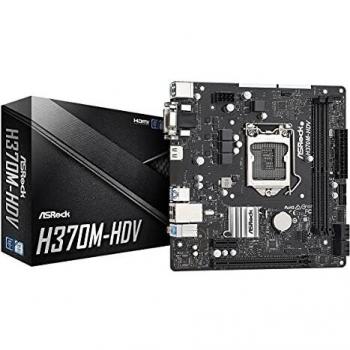 ASROCK H370M-HDV, Intel H370, 1151, Micro ATX Motherboard , 2 DDR4, VGA, DVI, HDMI