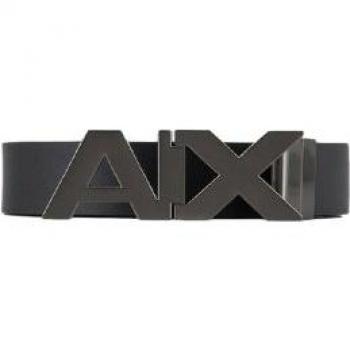 Cinturón de piel para hombre Armani Exchange 34 negro y marino