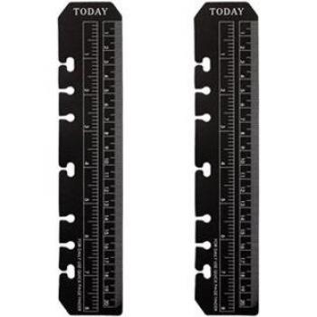 2PCS Stationery Bookmark Ruler