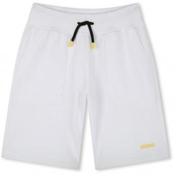 Short Casual Algodón Blanco Hugo