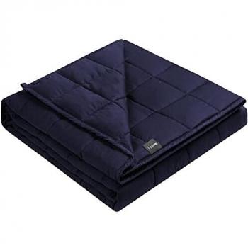 ZonLi Navy Blue Weighted Blanket 15 lbs