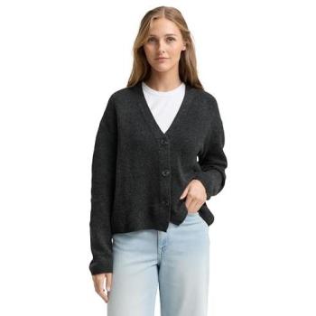 Tom Tailor Grey Melange Cardigan for Women, XL (1048350)