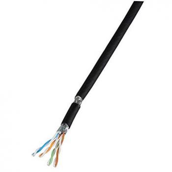 EFB‑Elektronik Cat 7 Patch‑Flex Kabel, PUR/Gummi, RAL 9005, UV‑beständig, 500 