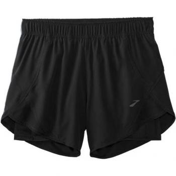 BROOKS Damen Chaser 5 2-in-1 Shorts Schwarz XS