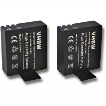 Vhbw Baterías de Litio-Ión de 900mAH (3.7V) dobles compatibles con DX 288812, DX 288813 y SJ4000